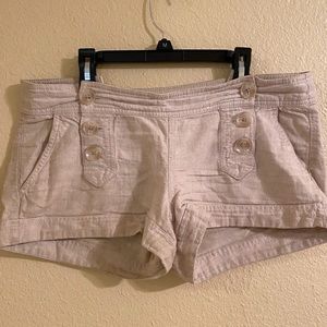 Express Khaki Shorts with Buttons and Pockets